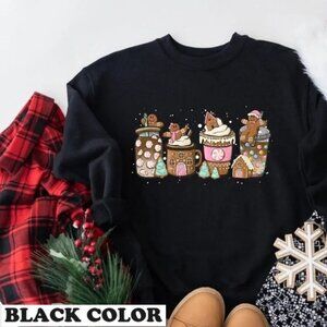 Gingerbread Christmas Coffee Christmas Coffee Sweatshirt Xmas Coffee Lover